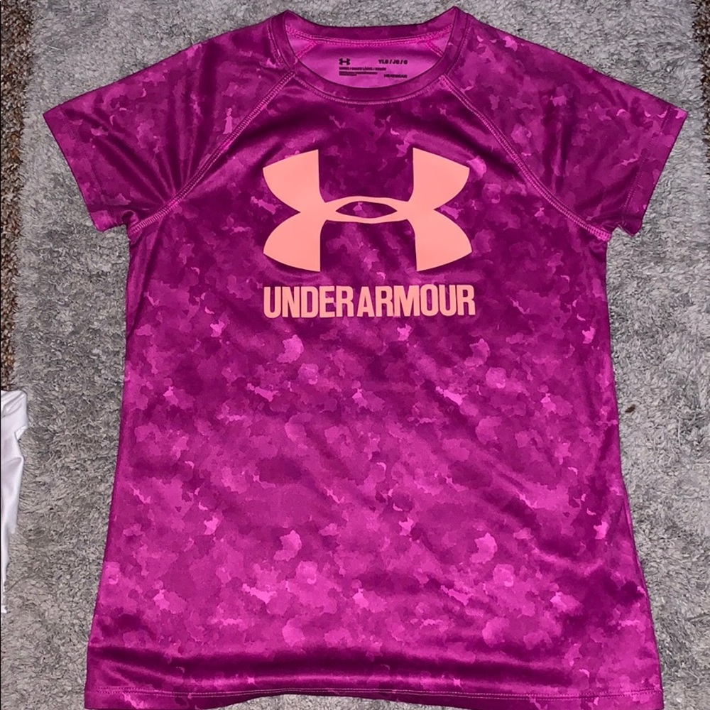 Purple and pink under armor shirt